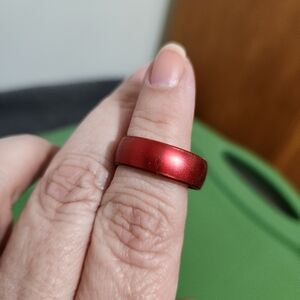 Sz 10 Enso Silicone Ring - Garnet